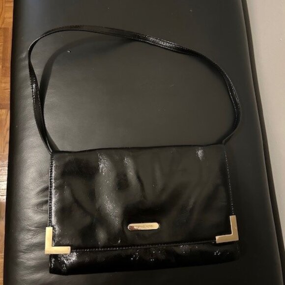 Michael Kors black Patent Leather Beverly Clutch Bag - Picture 3 of 7